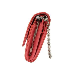 Cannage Enamel Chain Shoulder Bag Salmon Pink